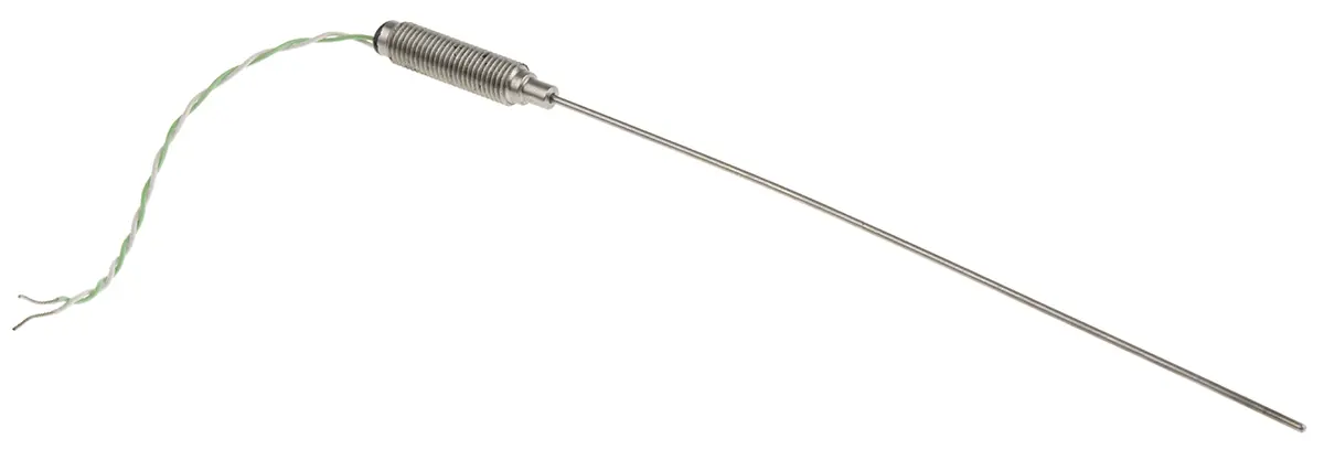 Produktfoto 1 von RS PRO Edelstahl Mineralisoliertes Thermoelement Typ K, Ø 1.5mm x 150mm → +1100°C