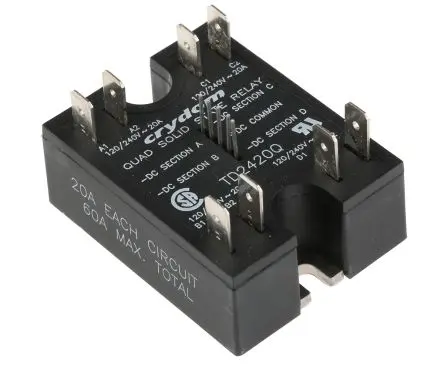 Produktfoto 1 von Sensata / Crydom Quad Panel Halbleiterausgang 280 V 15V / 20 A