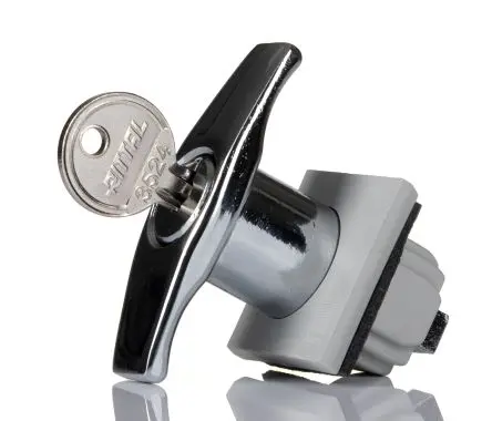 Produktfoto 1 von Rittal Silber Sperrgriff, T-Griff, Zinkdruckguss