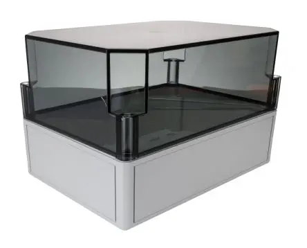 Produktfoto 1 von Rittal PK Kunststoff Wandanschlusskasten RAL 7035 IP66 Transparente Tür, HxBxT 180 mm, 254 mm x 165 mm