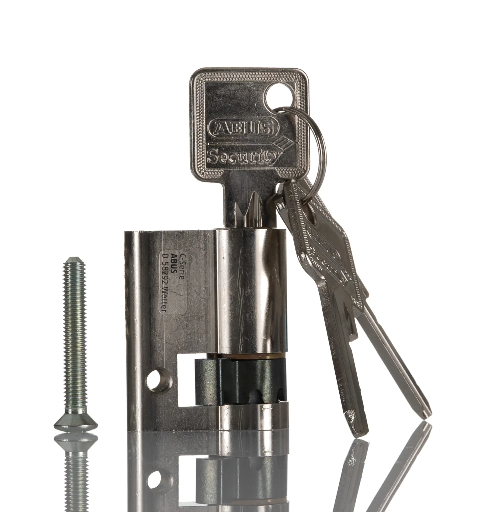 Produktfoto 1 von Rittal Silber Schlosseinsatz, Minigriff, Oberfläche Silber, 40 mm