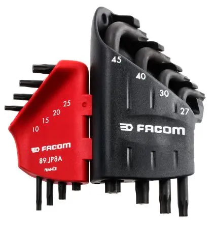 Produktfoto 1 von Facom TORX®-Schlüsselsatz L 8, T27, T40, T15, T25, T30, T10, T20, T45