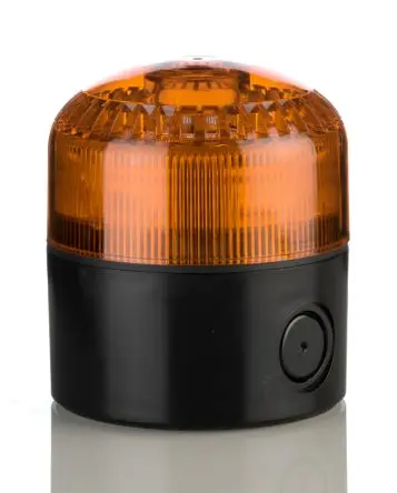 Produktfoto 1 von RS PRO LED, Multi-Stroboskop-Licht Beacon-Sounder-Kombination 240V Gelb IP65 Basis / 105 dB 105 dB @ 1m