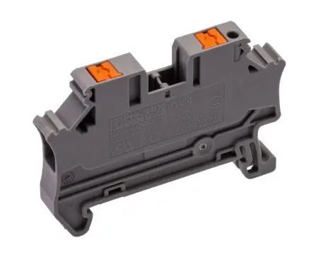 Produktfoto 1 von Phoenix Contact PTV Anschlussklemmenblock für Durchkontaktierung 1 Grau, 0.2mm², 6 mm², 1kV Einsteck-Anschluss IECEx,