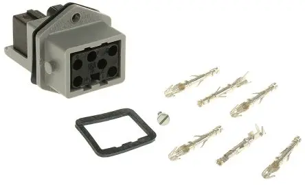 Produktfoto 1 von Hirschmann ST Stromversorgungssteckverbinder in robuster Ausführung Grau, 400V 5P+PE / 10A, Panel IP54