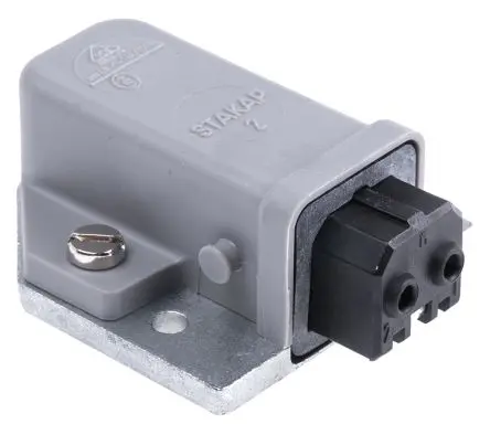 Produktfoto 1 von Hirschmann ST Leistungssteckverbinder Grau, Schwarz, 250V 2P+PE / 16A, Panel IP54