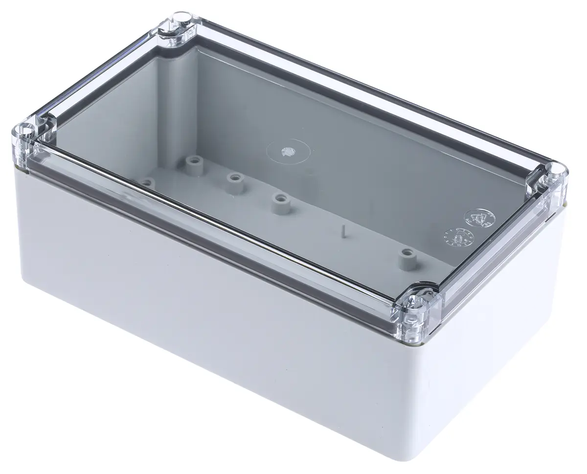 Produktfoto 1 von Fibox PCT 122008; Gehäuse; Polycarbonat; Grau; IK07, IK08 IP66, IP40 Breite 120 mm Höhe 75 mm Länge 200 mm