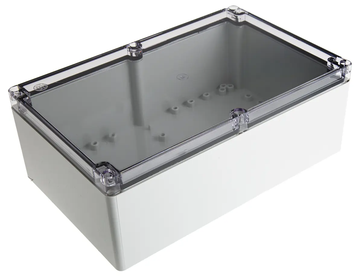 Produktfoto 1 von Fibox; Gehäuse; Polycarbonat; Grau; IK07, IK08 IP66, IP40 Breite 250 mm Höhe 160 mm Länge 90 mm