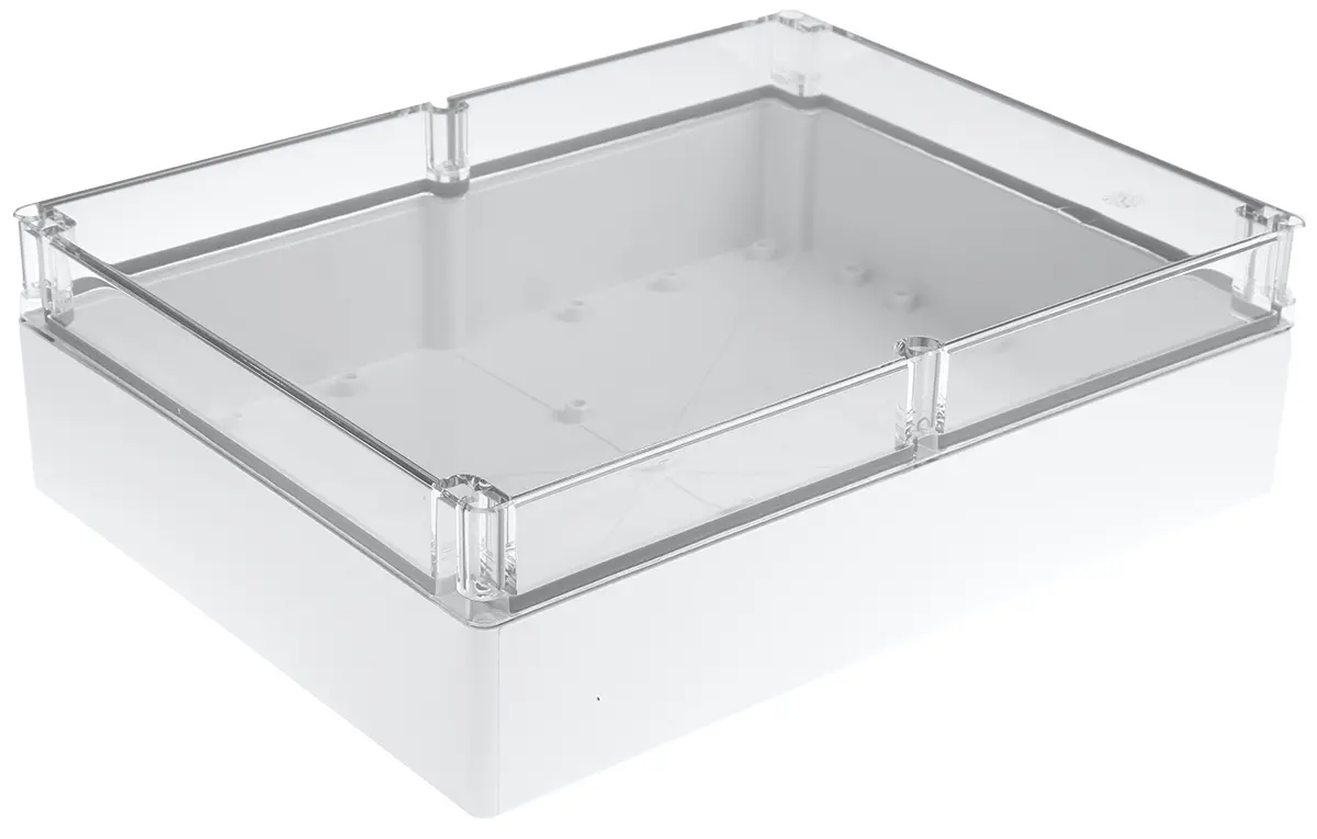 Produktfoto 1 von Fibox; Gehäuse; Polycarbonat; Grau; IK08 IP66, IP40 Breite 230 mm Höhe 87 mm Länge 300 mm