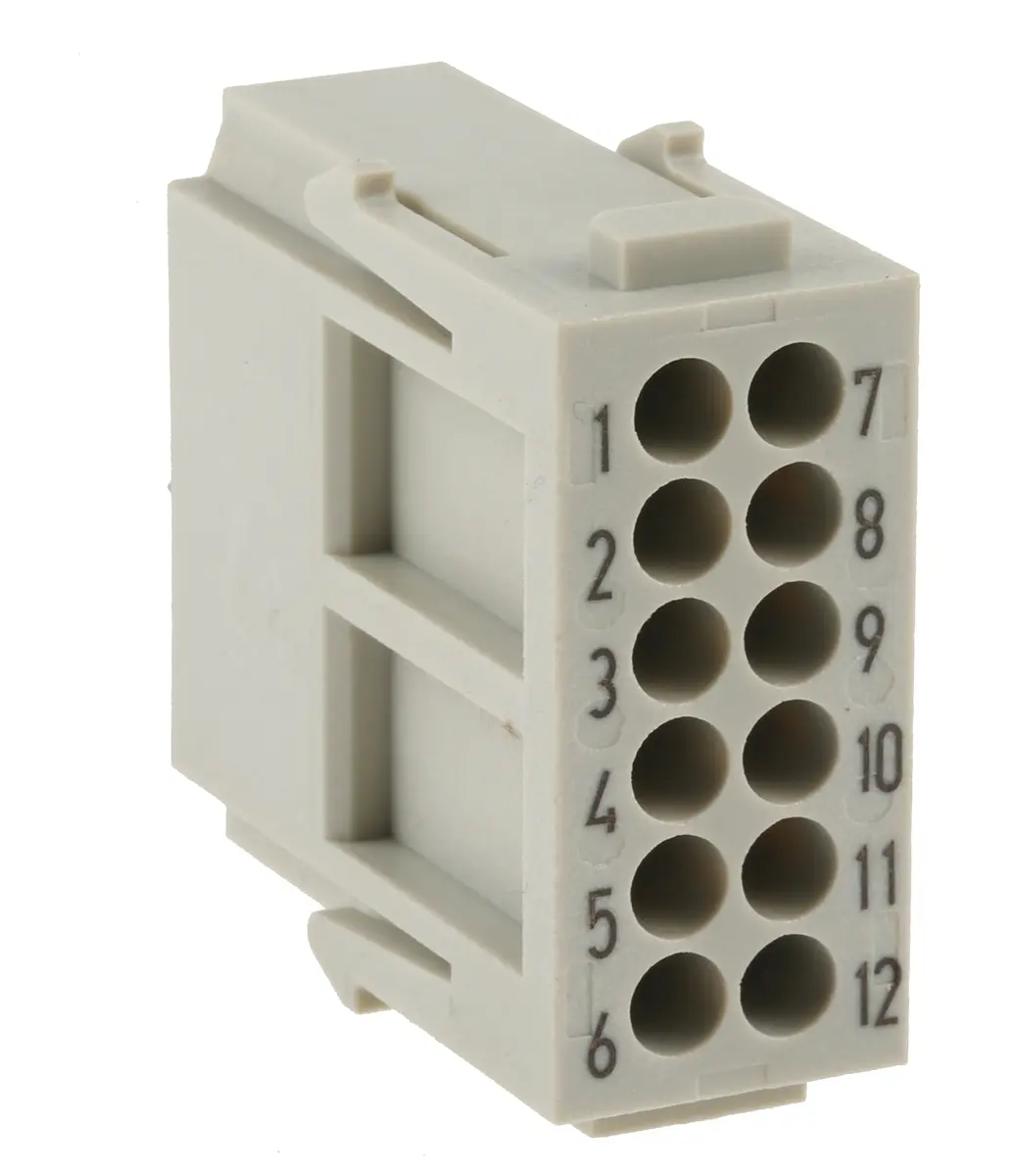 Produktfoto 1 von HARTING Han-Modular Robustes Power Steckverbinder-Modul, 12-polig 10A Stecker, Steckverbindermodul Crimp