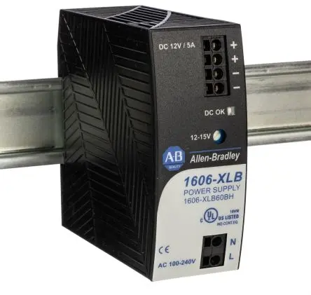 Produktfoto 1 von Allen Bradley 1606 DIN-Schienen Netzteil Geschalteter Modus 240V ac AC / 5 A 12V dc DC 60 W