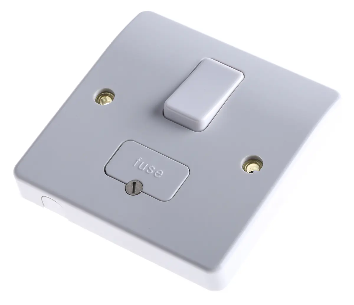 Produktfoto 1 von MK Electric Gesicherte Abzweigdose 1 Ausbrüche mit Schalter 12.5mm min. 250V ac 13A BS 1362