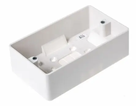 Produktfoto 1 von MK Electric Logic Plus Einbaubox Glänzend, 2-fach, 87mm BS, 40 mm IP20, 87 mm, Weiß
