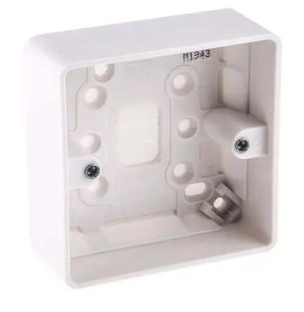 Produktfoto 1 von MK Electric Logic Plus Einbaubox Glänzend, 1-fach, Metall, Formgepresster Harnstoff, Hochwertiger Duroplast, Kunststoff,