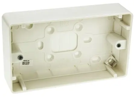 Produktfoto 1 von MK Electric Logic Plus Einbaubox Glänzend, 2-fach, Formgepresster Harnstoff, Hochwertiger Duroplast, 87mm BS, 30 mm IP20