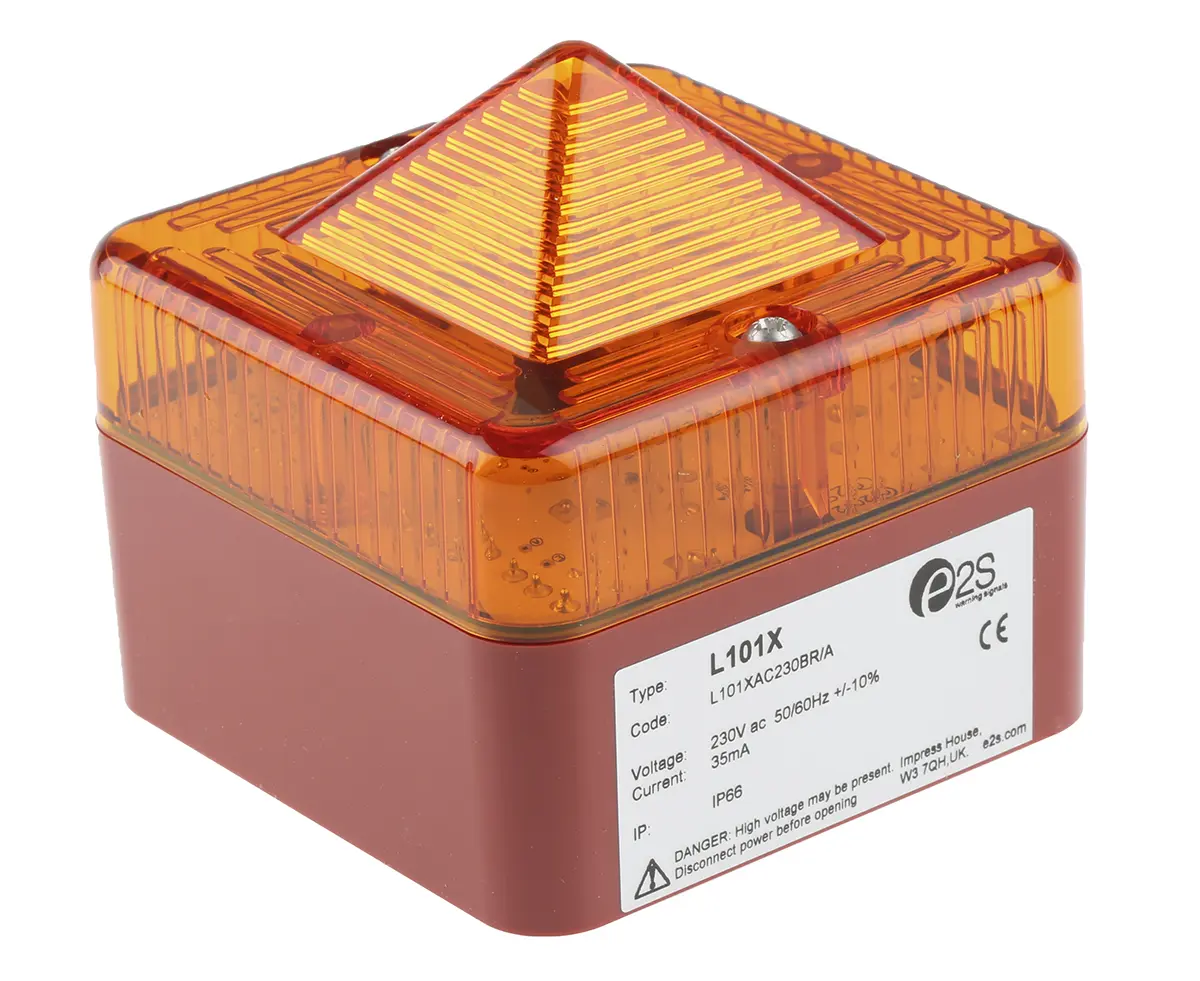 Produktfoto 1 von e2s L101X Xenon Blinkend Signalleuchte Orange, 230 V ac x 83mm