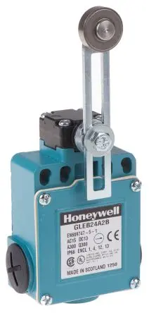 Produktfoto 1 von Honeywell GLE Endschalter, Verstellbarer Rollenhebel 2 Schließer/2 Öffner, IP67, Zinkdruckguss 240V ac 6A