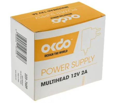 Produktfoto 1 von Okdo 12V Spannungsversorgung, 1.5 m, Schwarz, Universal-Stecker
