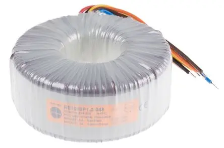 Produktfoto 1 von Nuvotem Talema Ringkerntransformator, Primär 230 V ac / Sekundär 2 x 45 V ac 2 Ausg. 1000 VA, 11.11A 6.5 kg 450 Hz