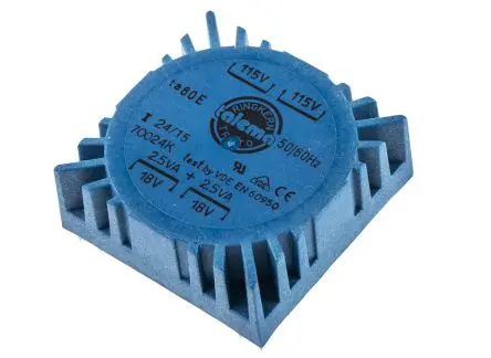 Produktfoto 1 von Nuvotem Talema Ringkerntransformator, Primär 230 V ac / Sekundär 2 x 18 V ac 2 Ausg. 5 VA, 139mA 144 g 60 Hz 50 Hz