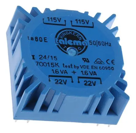 Produktfoto 1 von Nuvotem Talema Ringkerntransformator, Primär 115 V, 230 V ac / Sekundär 2 x 22 V ac 2 Ausg. 3.2 VA, 73mA 110 g 60 Hz 50