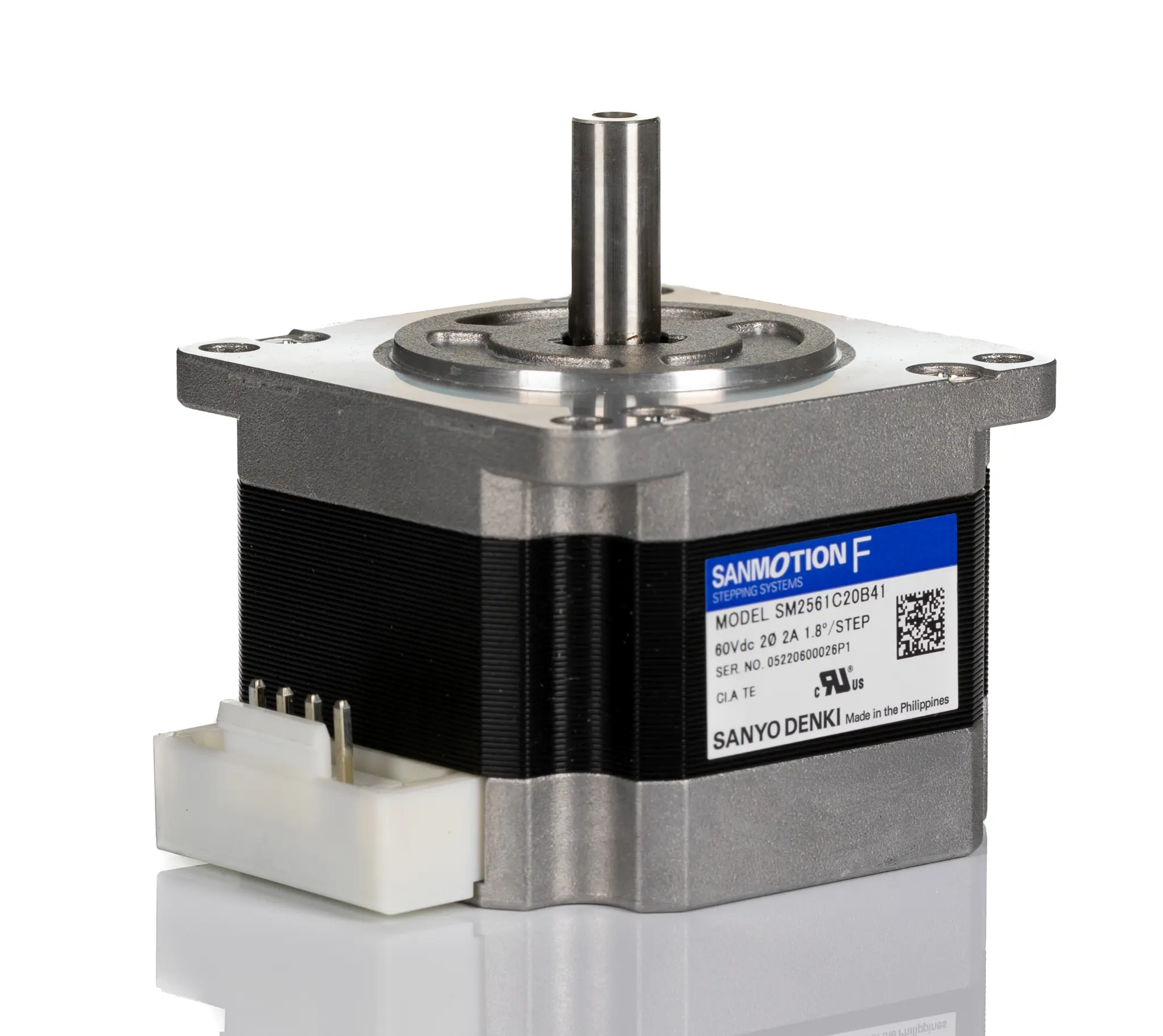 Produktfoto 1 von Sanyo Denki SM2561 1.8 ° Schrittmotor 24 V dc / 2 A 0.75 Nm, 56 x 56 mm Wellen-Ø 7.5 mm