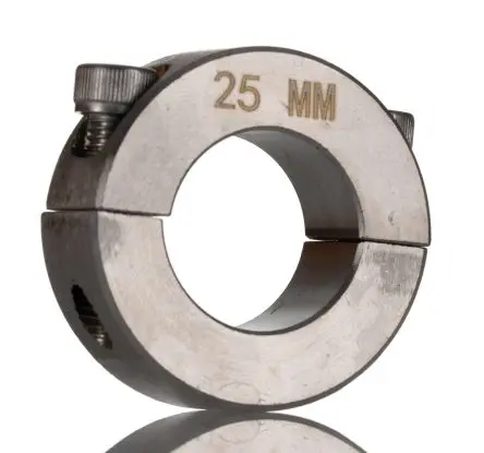 Produktfoto 1 von RS PRO Edelstahl Wellenmanschette Zweiteilig, mit Spannschraube 45 mm Außen-ø x 15mm