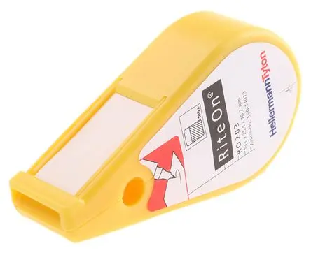 Produktfoto 1 von HellermannTyton RiteOn Kabelmarkierer Set, selbstverschweißend, Beschriftung: 0 → 9, Klar, weiß, Ø 9.1mm -