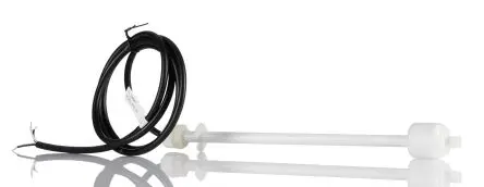 Produktfoto 1 von RS PRO Schwimmerschalter Kabel Silikon, 200 V dc, Nein, -40 °C 200 V ac → 85 °C, mit 350 mm Leitung