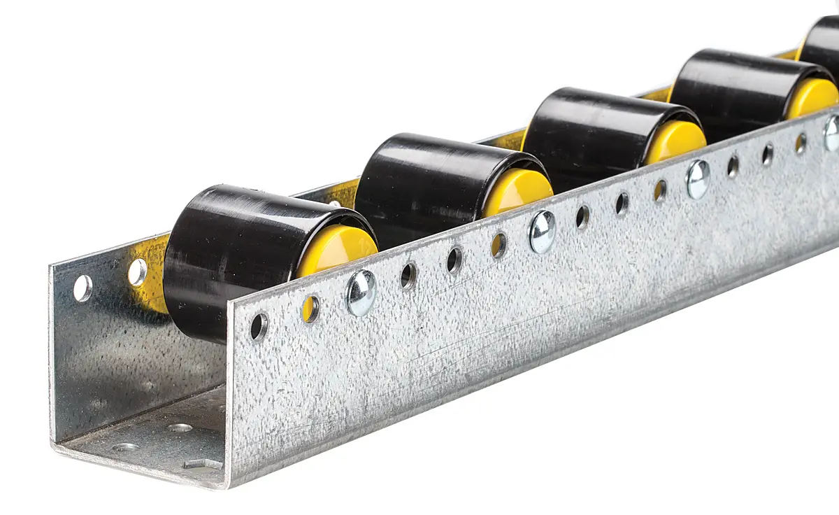 Produktfoto 1 von Interroll Rollenschiene für Hohe Beanspruchung, 74 mm x 962 mm, Rollen-Ø 50 mm x 51.3 mm