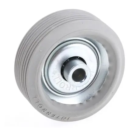 Produktfoto 1 von Interroll ø 48 mm Gleitrolle, 200 N, 16 mm, 6.5 mm, 24 mm, Naben Mat. Stahl, Gummi-Reifen