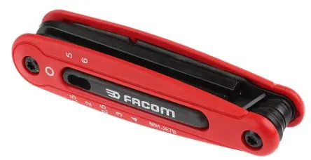Produktfoto 1 von Facom Sechskantschlüsselsatz 7 Klappbar Metrisch Kurz 1.5 mm, 2.5 mm, 2 mm, 3 mm, 4 mm, 5 mm, 6 mm
