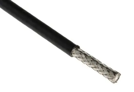 Produktfoto 1 von TE Connectivity CLFH-400 RG400 Koaxialkabel, Verlegekabel, 50 Ω, 100 m, Aussen ø 5.08 mm Außen-ø , Schwarz