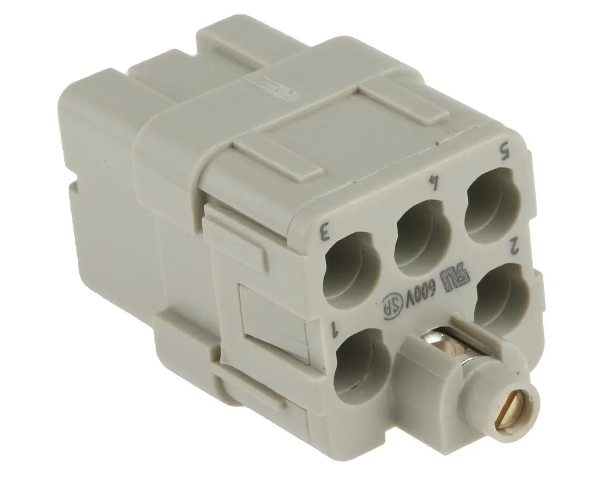 Produktfoto 1 von HARTING Han Q Industrie-Steckverbinder Kontakteinsatz, 5-polig 16A Buchse, Crimp