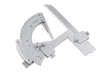 Produktfoto 1 von RS PRO Nonius Metrisch Winkelmesser 150 mm Schmiege, Edelstahl