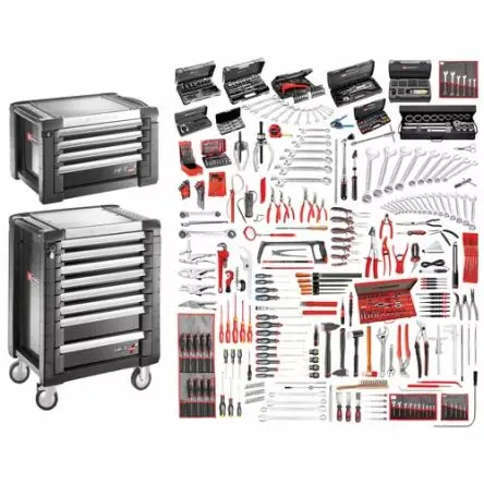 Produktfoto 1 von Facom Mechanisches Werkzeugset Werkzeugsatz, Schaumstoffeinlage 528-teilig