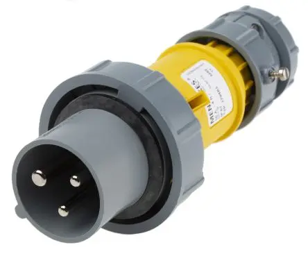 Produktfoto 1 von MENNEKES PowerTOP Leistungssteckverbinder Gelb 3P, 110V, Kabel Gerade IP67 16A