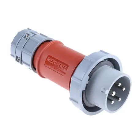 Produktfoto 1 von MENNEKES PowerTOP Leistungssteckverbinder Rot 3P+N+PE, 400V, Kabel Gerade IP67 16A
