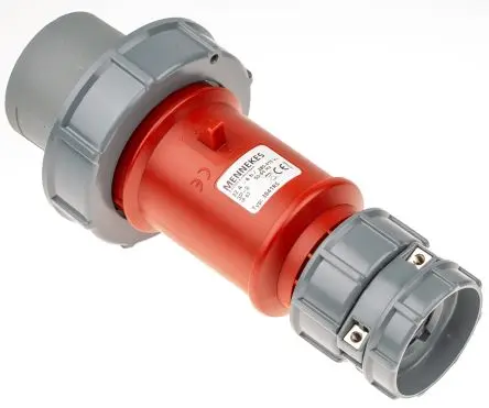 Produktfoto 1 von MENNEKES PowerTOP Leistungssteckverbinder Rot 4P, 400V, Kabel Gerade IP67 32A