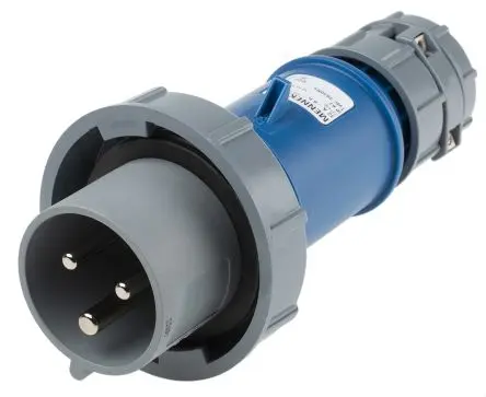 MENNEKES PowerTOP Leistungssteckverbinder Blau 3P, 230V, Kabel Gerade IP67 32A