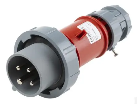 Produktfoto 1 von MENNEKES PowerTOP Leistungssteckverbinder Rot 4P, 400V, Kabel Gerade IP67 16A