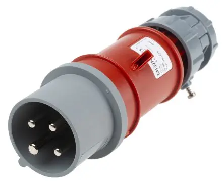 Produktfoto 1 von MENNEKES PowerTOP Leistungssteckverbinder Rot 4P, 400V, Kabel Gerade IP44 16A