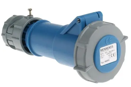 Produktfoto 1 von MENNEKES PowerTOP Leistungssteckverbinder Blau, 230V 3P / 16A, Kabel IP67