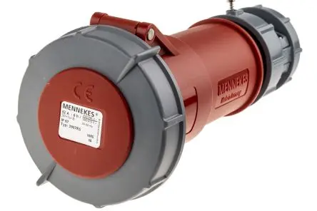 Produktfoto 1 von MENNEKES PowerTOP Leistungssteckverbinder Rot, 40V 5 / 32A, Kabel IP67