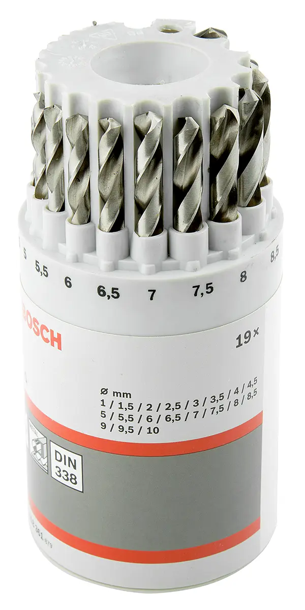Produktfoto 1 von Bosch HSS-G Drehung Satz 1 mm → 10 mm, 19-teilig für Metall