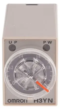 Produktfoto 1 von Omron H3YN Zeitrelais, DIN-Hutschiene 24 V ac 24V ac, 0.1 min to 10 h, 2 Kont. Multifunktion, 2-poliger Umschalter