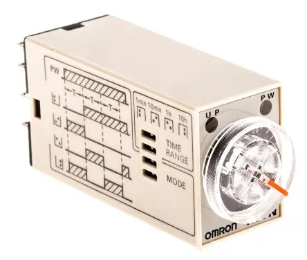 Produktfoto 1 von Omron H3YN Zeitrelais, DIN-Hutschiene 200 to 230 V ac 200V ac, 230 V ac, 0.1 min to 10 h, 2 Kont. Multifunktion,