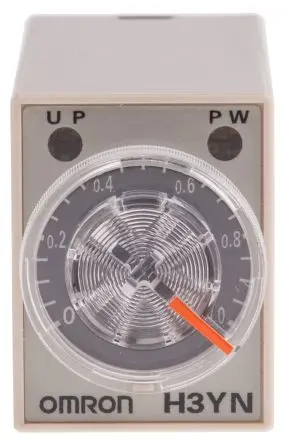 Produktfoto 1 von Omron H3YN Zeitrelais, DIN-Hutschiene 24 V dc 24V ac, 0.1 s to 10 min, 4 Kont. Multifunktion, 4-poliger Schließer