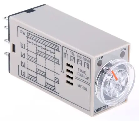 Produktfoto 1 von Omron H3YN Zeitrelais, DIN-Hutschiene 200 to 230 V ac 200V ac, 230 V ac, 0.1 s to 10 min, 4 Kont. Multifunktion,