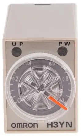 Produktfoto 1 von Omron H3YN Zeitrelais, DIN-Hutschiene 24 V dc 24V ac, 0.1 min to 10 h, 4 Kont. Multifunktion, 4-poliger Schließer